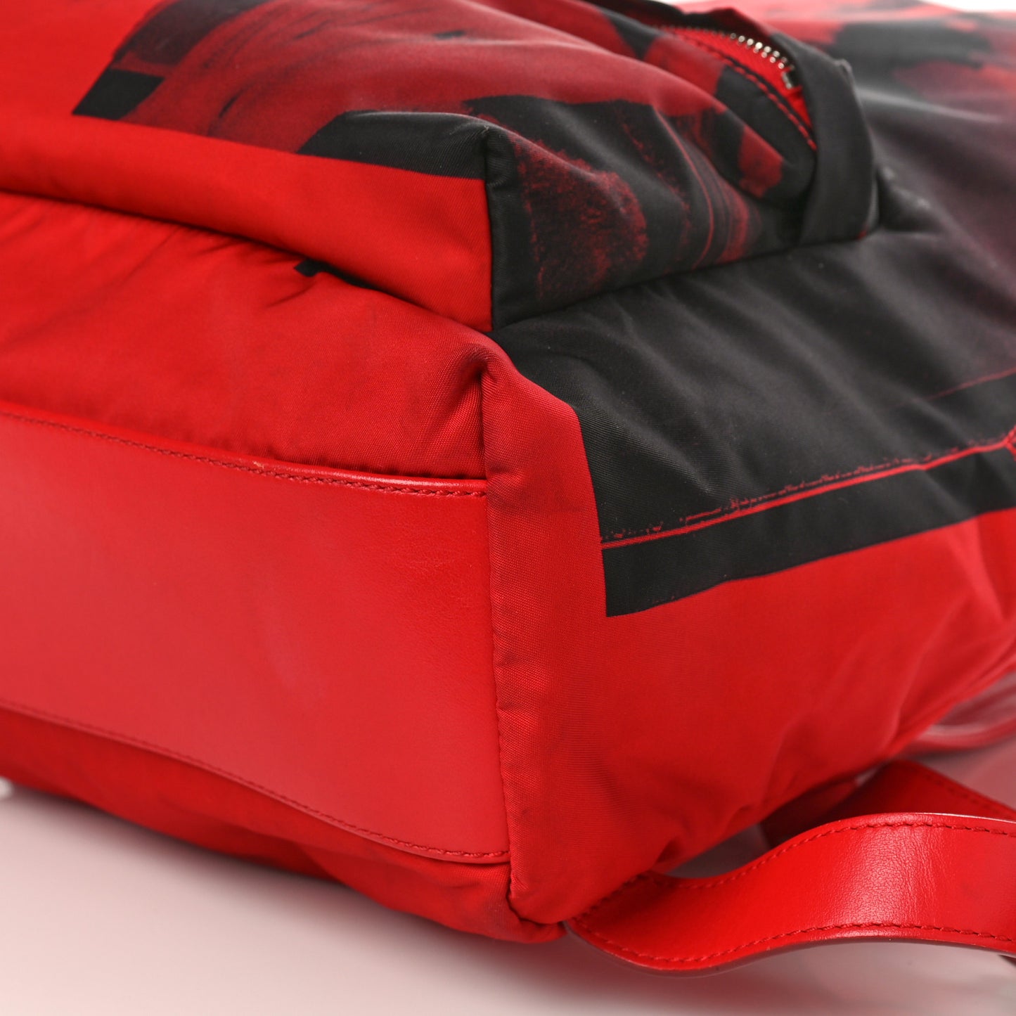 Nylon Bambi Print Nano Backpack Red