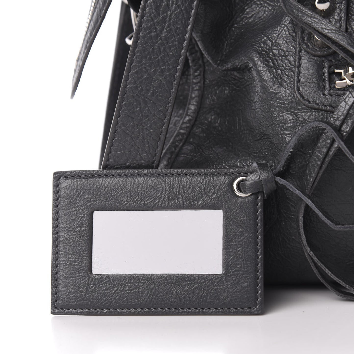 Agneau Classic Silver Hardware S City Black Gris Fossile