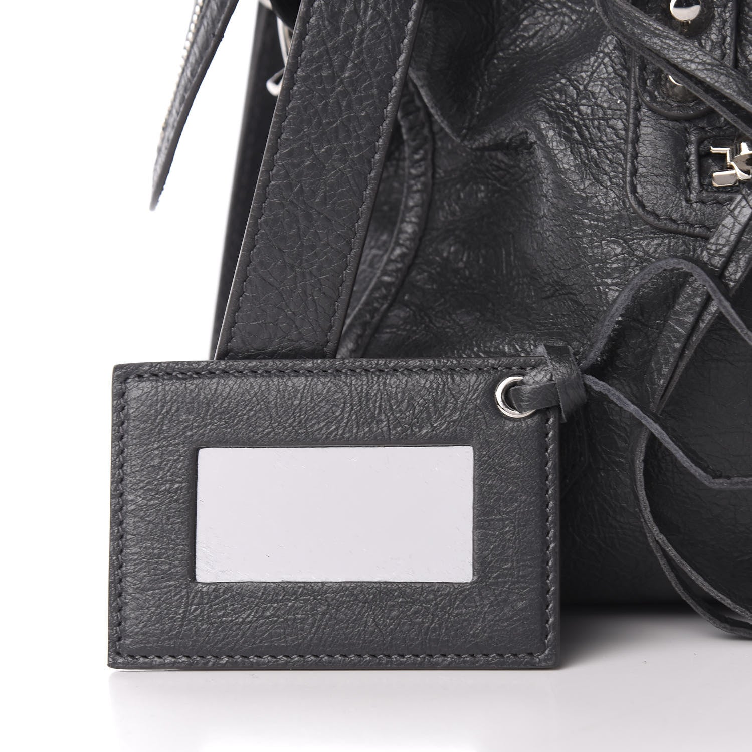Balenciaga Agneau Classic Silver Hardware S City Black Gris Fossile 11 of 12