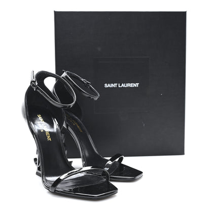 Saint Laurent Vernice Chiffon Opyum 110 Sandals 36 Black 10 of 10