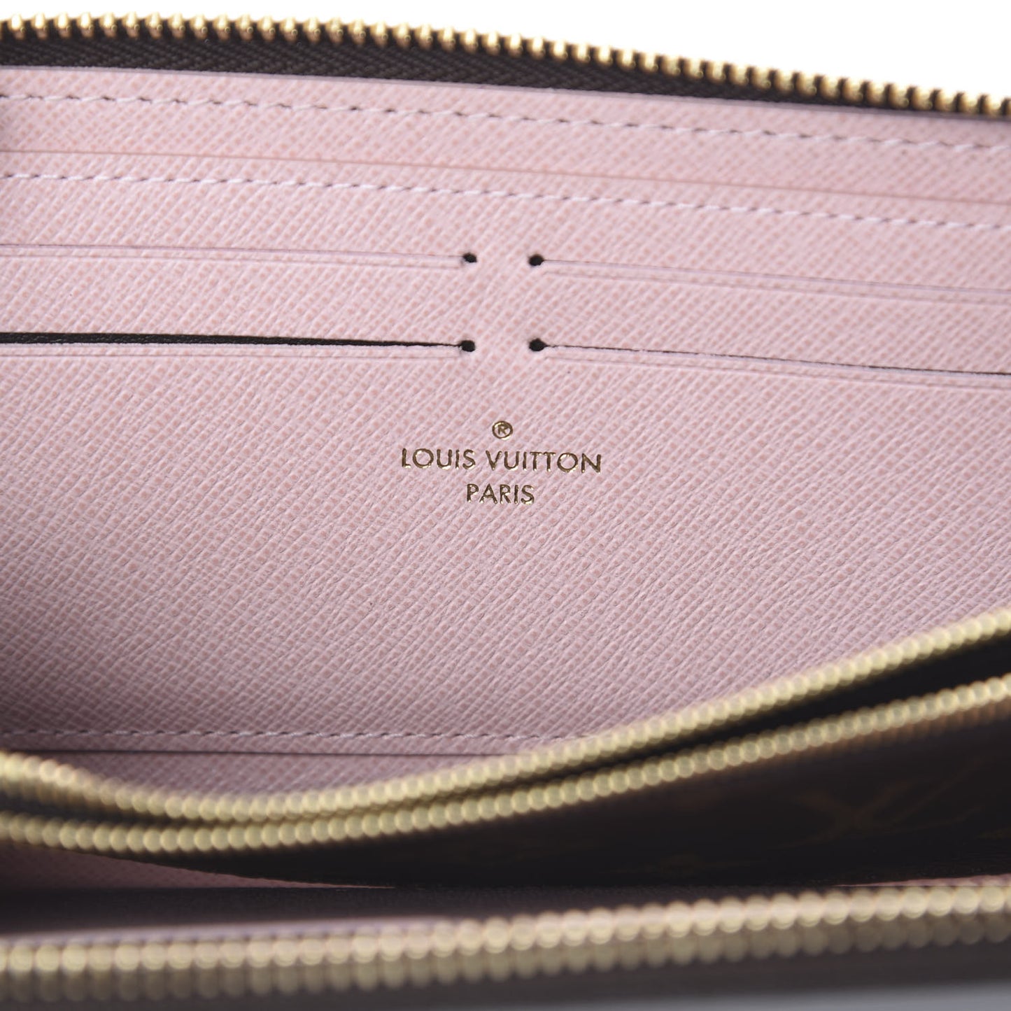Monogram Clemence Wallet Rose Ballerine