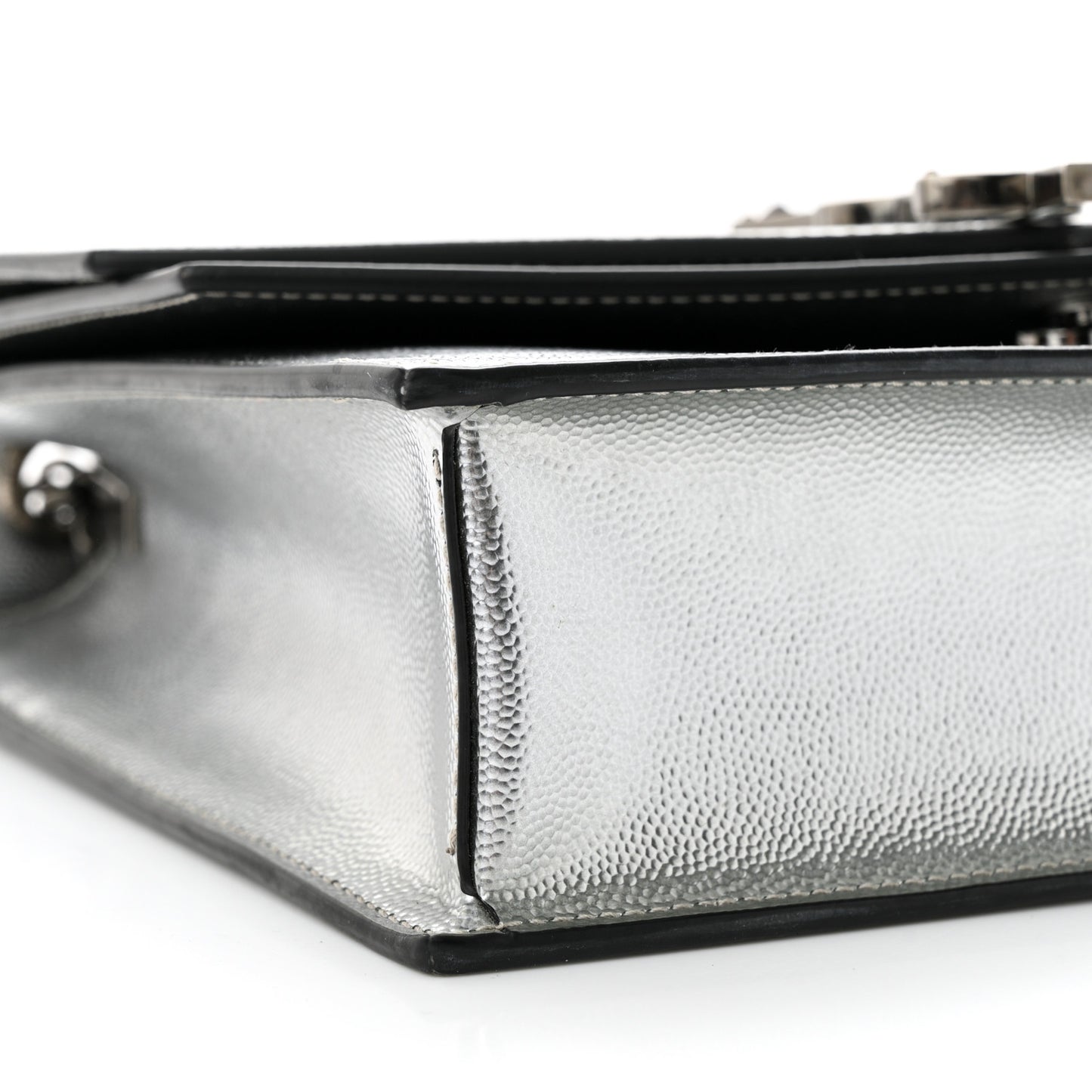Grain De Poudre Monogram Medium Sulpice Shoulder Bag Silver