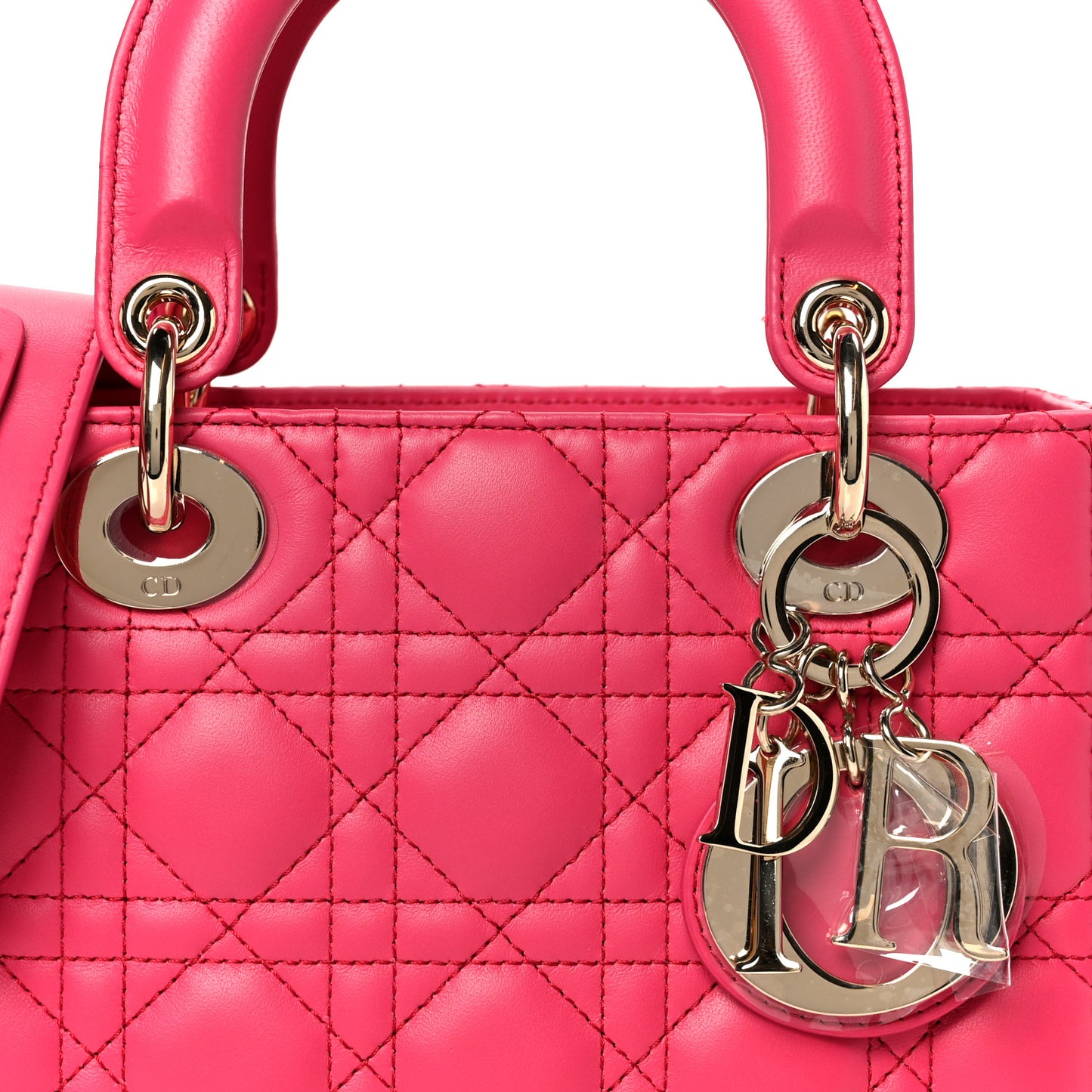 Lambskin Cannage Small My ABCDior Lady Dior Fraise