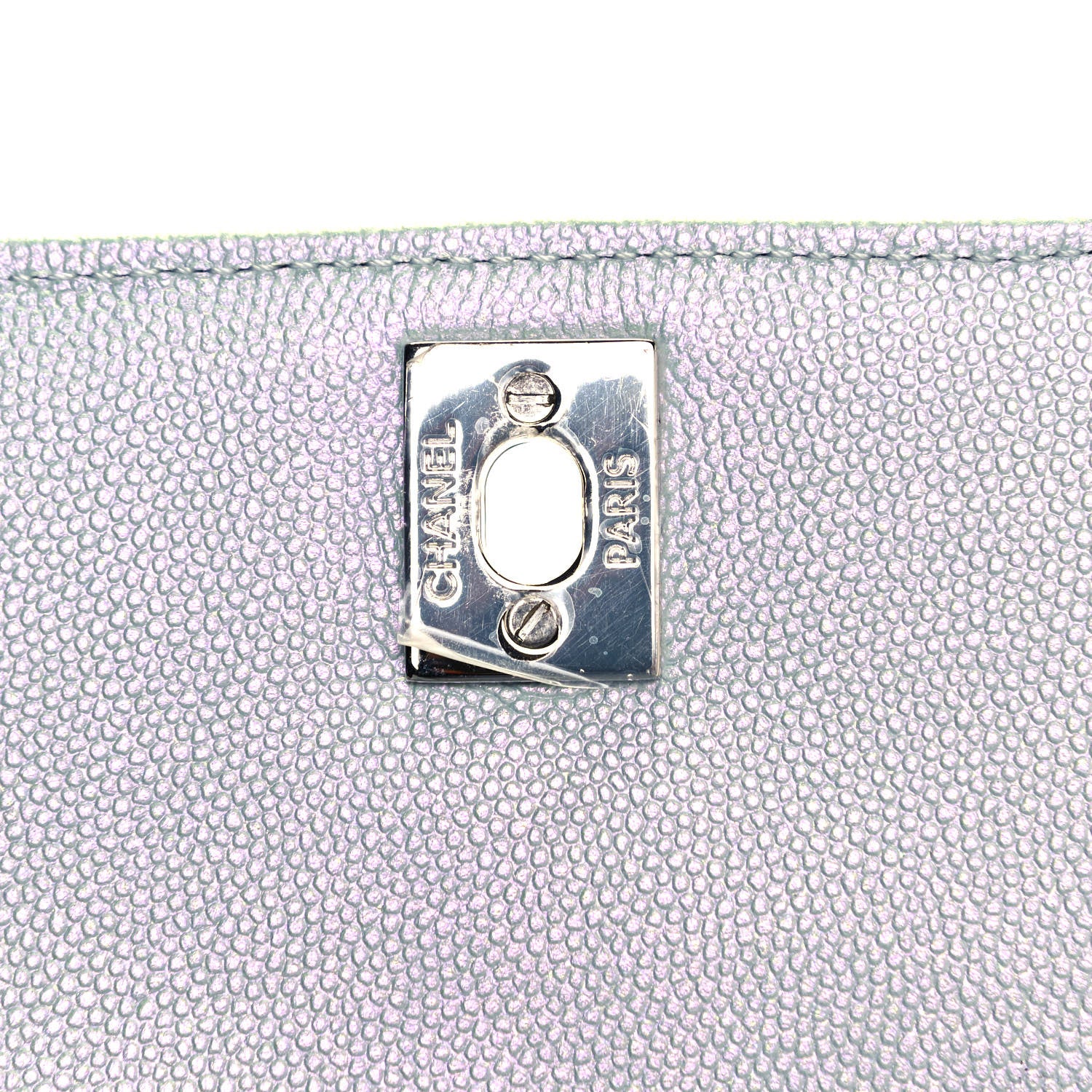 Chanel Iridescent Caviar Quilted Extra Mini Coco Handle Flap Light Blue 13 of 14