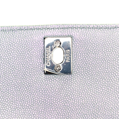 Chanel Iridescent Caviar Quilted Extra Mini Coco Handle Flap Light Blue 13 of 14