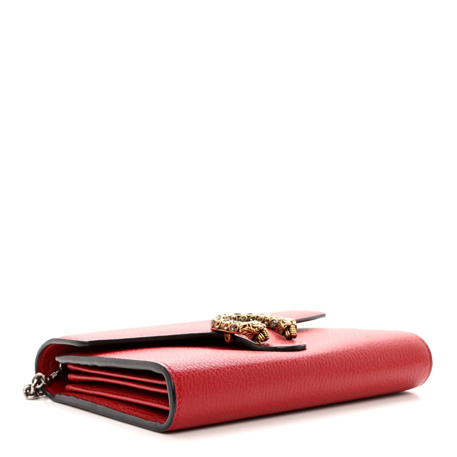 Gucci Calfskin Mini Dionysus Chain Wallet Hibiscus Red 4 of 11
