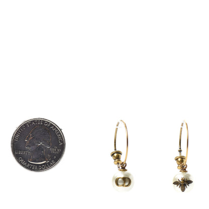 Christian Dior Pearl Bee Star Mise En Dior Tribal Hoop Earrings 2 of 3