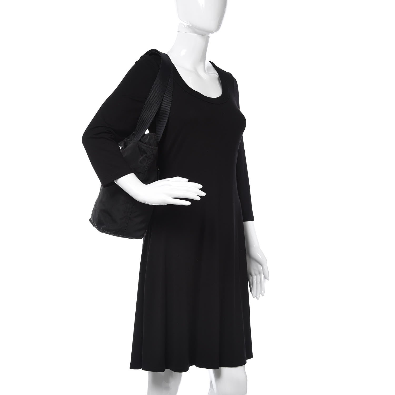 Prada Tessuto Nylon Shoulder Bag Black 2 of 11