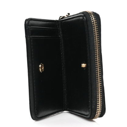 Chanel Lambskin Quilted Compact Zipped Wallet Black 5 of 7