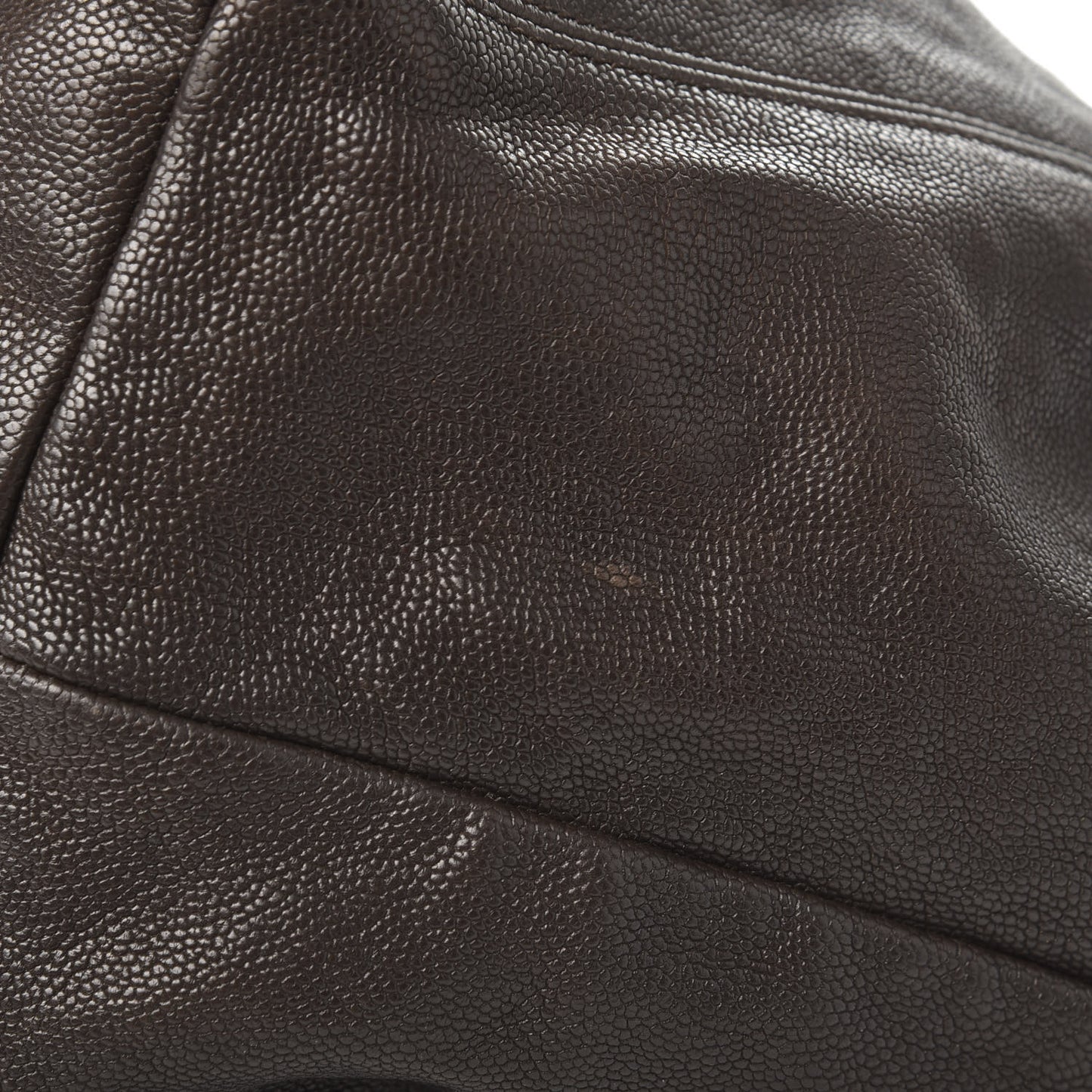 Distressed Caviar XL Coco Cabas Brown