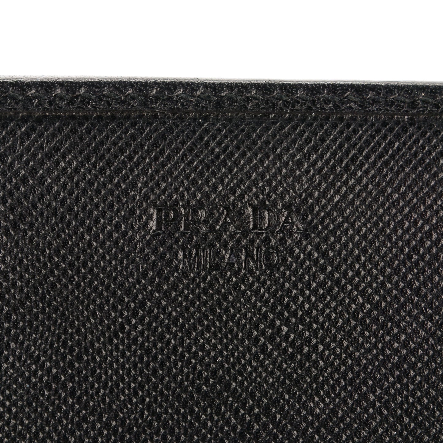 Saffiano Triangle Continental Flap Wallet Nero Black