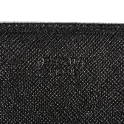 Prada Saffiano Triangle Continental Flap Wallet Nero Black 6 of 8