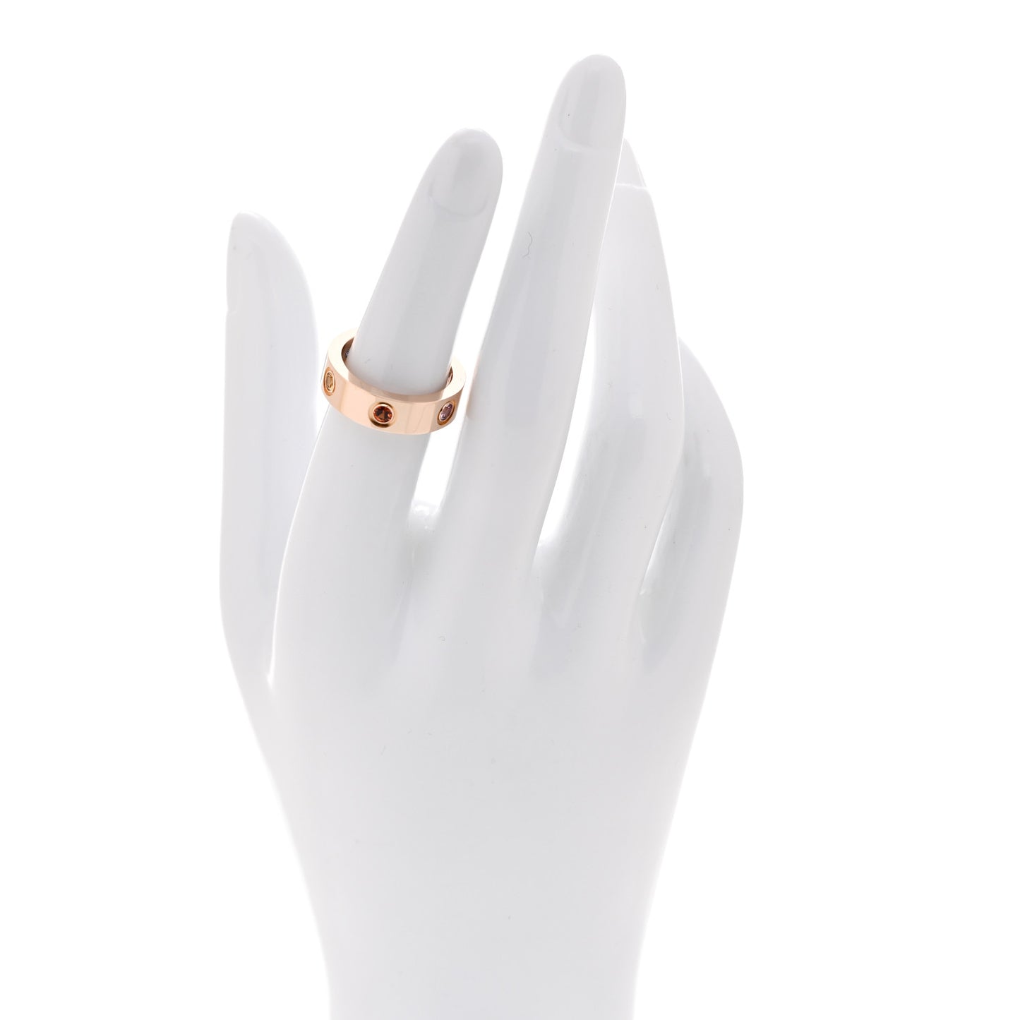 18K Pink Gold Sapphire Garnet Amethyst 5.5mm LOVE Ring 51 5.75
