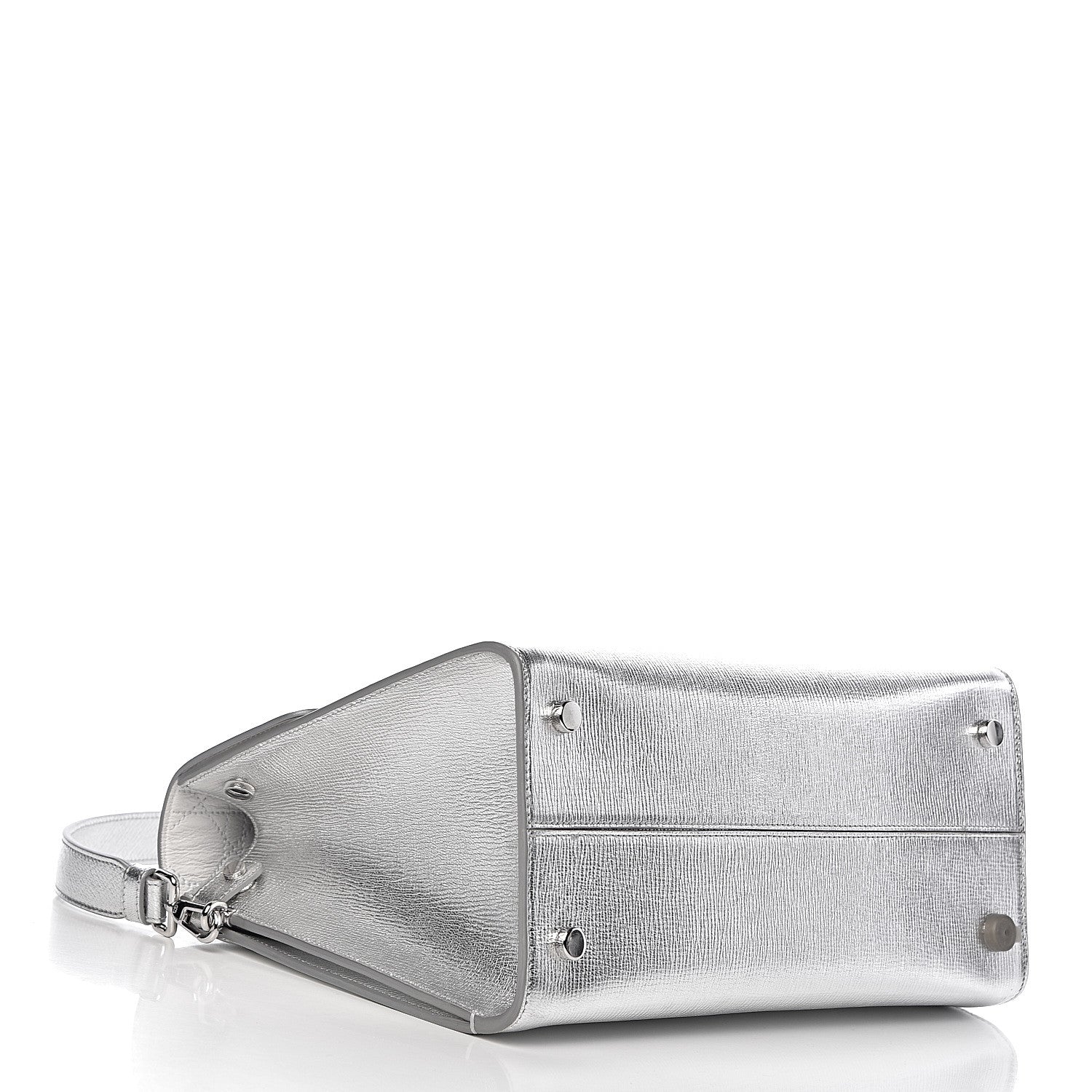 Christian Dior Metallic Grained Calfskin Medium Diorever Flap Silver 4 of 12
