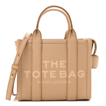 Marc Jacobs Grained Calfskin Mini The Tote Bag Camel 1 of 10