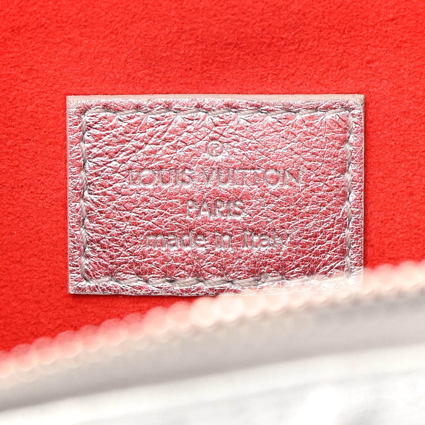 Metallic Lambskin Embossed Monogram Coussin PM Silver