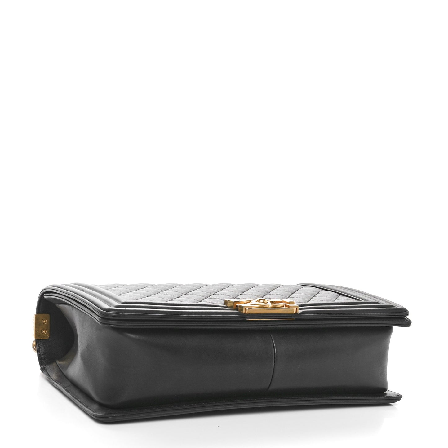 Lambskin Quilted Medium Boy Flap Black