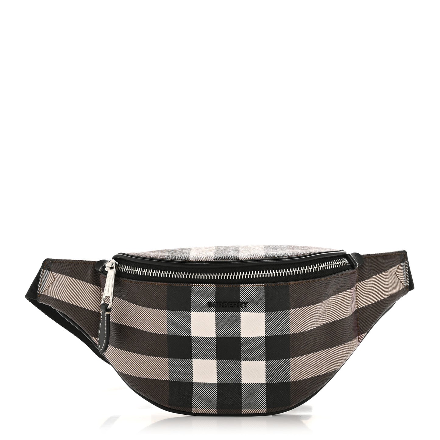 E-canvas Check Cason Bum Bag Dark Birch Brown