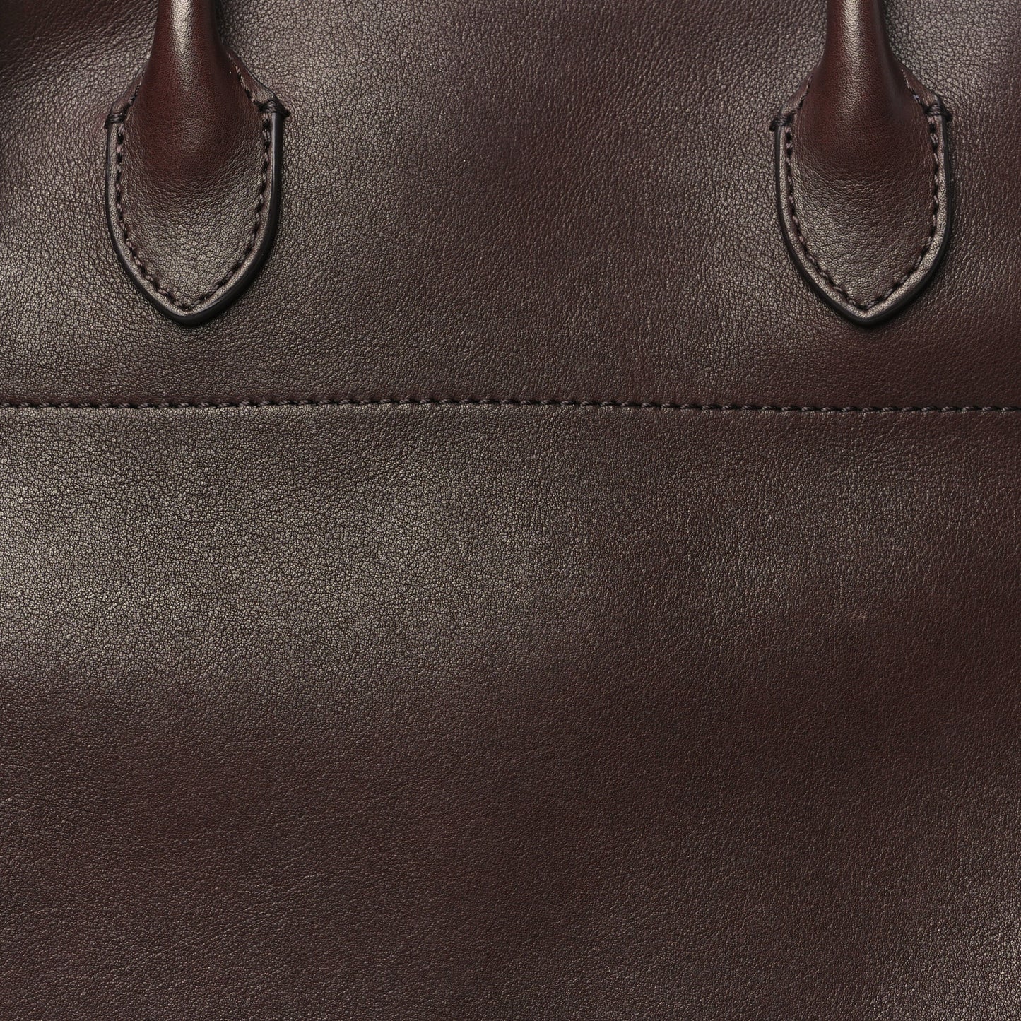 Polished Saddle Calfskin Soft Margaux 12 Dark Brown