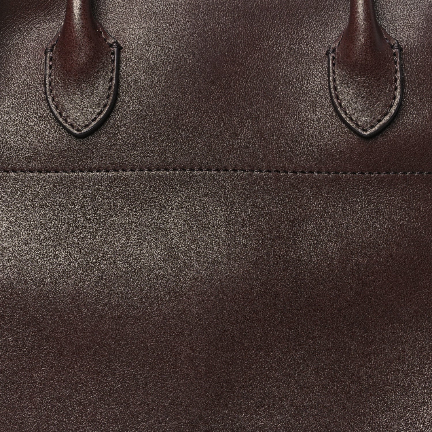 The Row Polished Saddle Calfskin Soft Margaux 12 Dark Brown 7 of 9