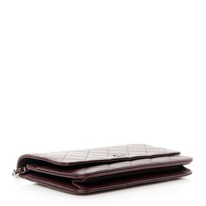 Chanel Caviar Quilted Wallet On Chain WOC Burgundy 4 of 11