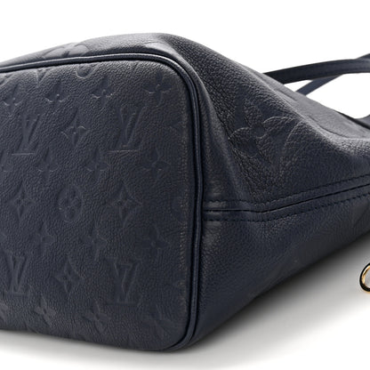 Louis Vuitton Empreinte Monogram Giant Neverfull MM Navy 9 of 9