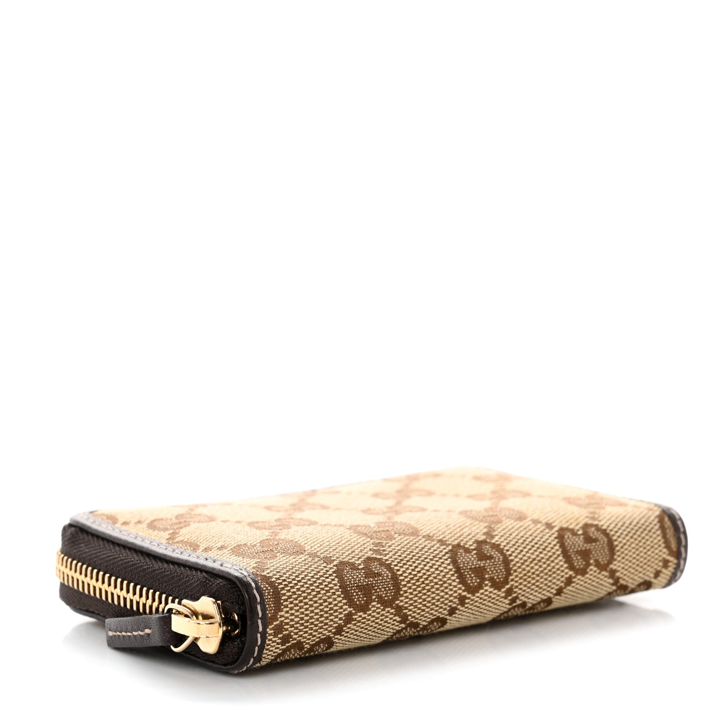 Monogram Zip Around Card Case Brown