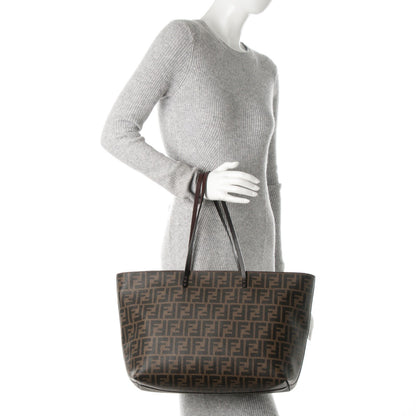 Fendi Zucca Spalmati Medium Roll Tote Tobacco Moro 2 of 7
