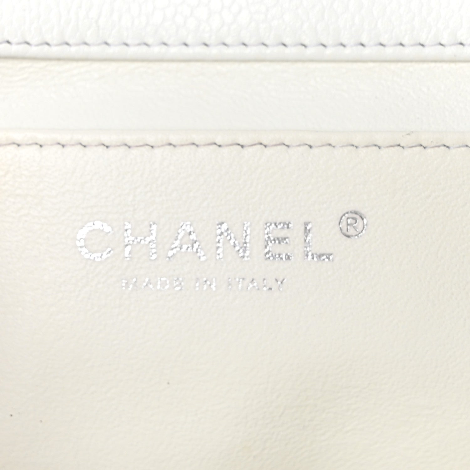 Chanel Caviar Quilted Clutch With Chain Flap White 6 of 10