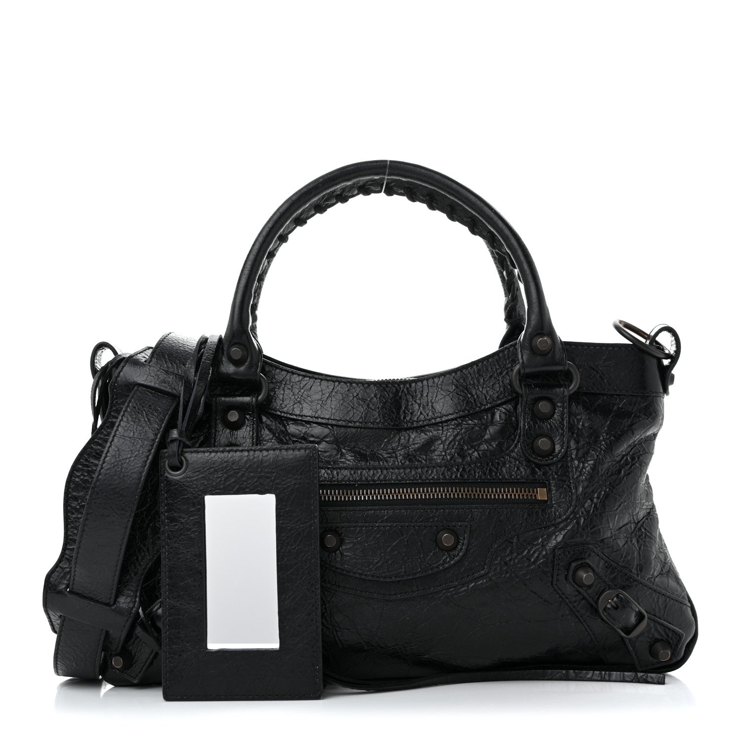 Balenciaga Agneau Arena Classic Hardware Le City First Bag Black 3 of 11