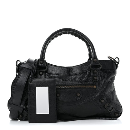 Balenciaga Agneau Arena Classic Hardware Le City First Bag Black 3 of 11