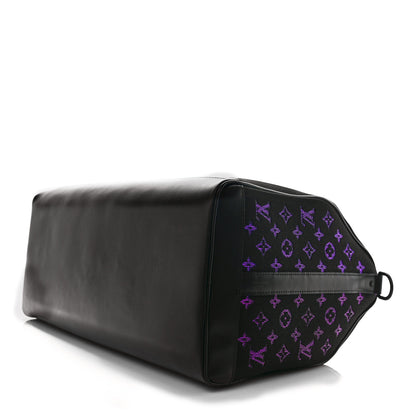Louis Vuitton Jacquard Monogram Light Up Keepall Bandouliere 50 Black 7 of 10