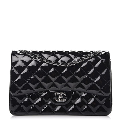 Chanel Patent Quilted Jumbo Double Flap Black 1 of 11