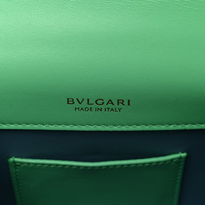 Bulgari Calfskin Serpenti Forever Maxi Chain Crossbody Bag Green 7 of 11