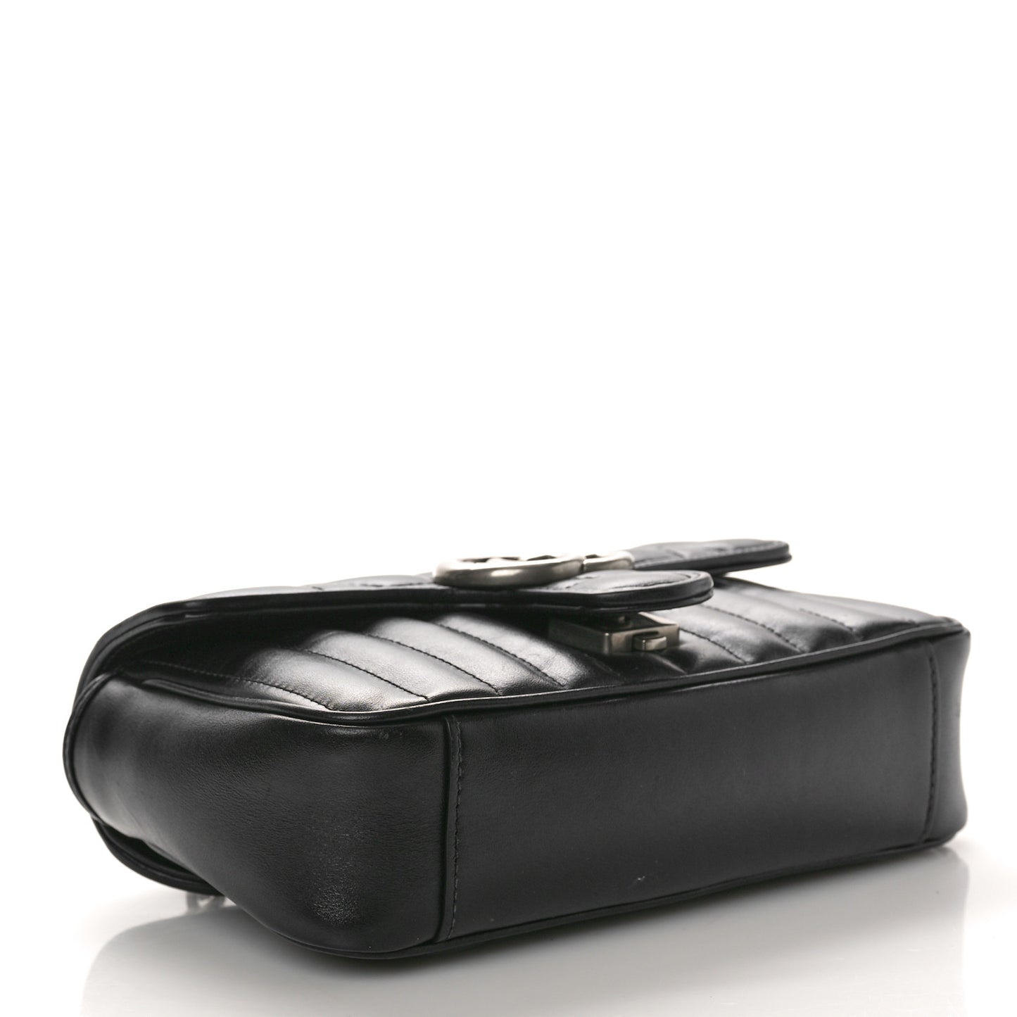 Calfskin Matelasse Aria Mini GG Marmont Shoulder Bag Black