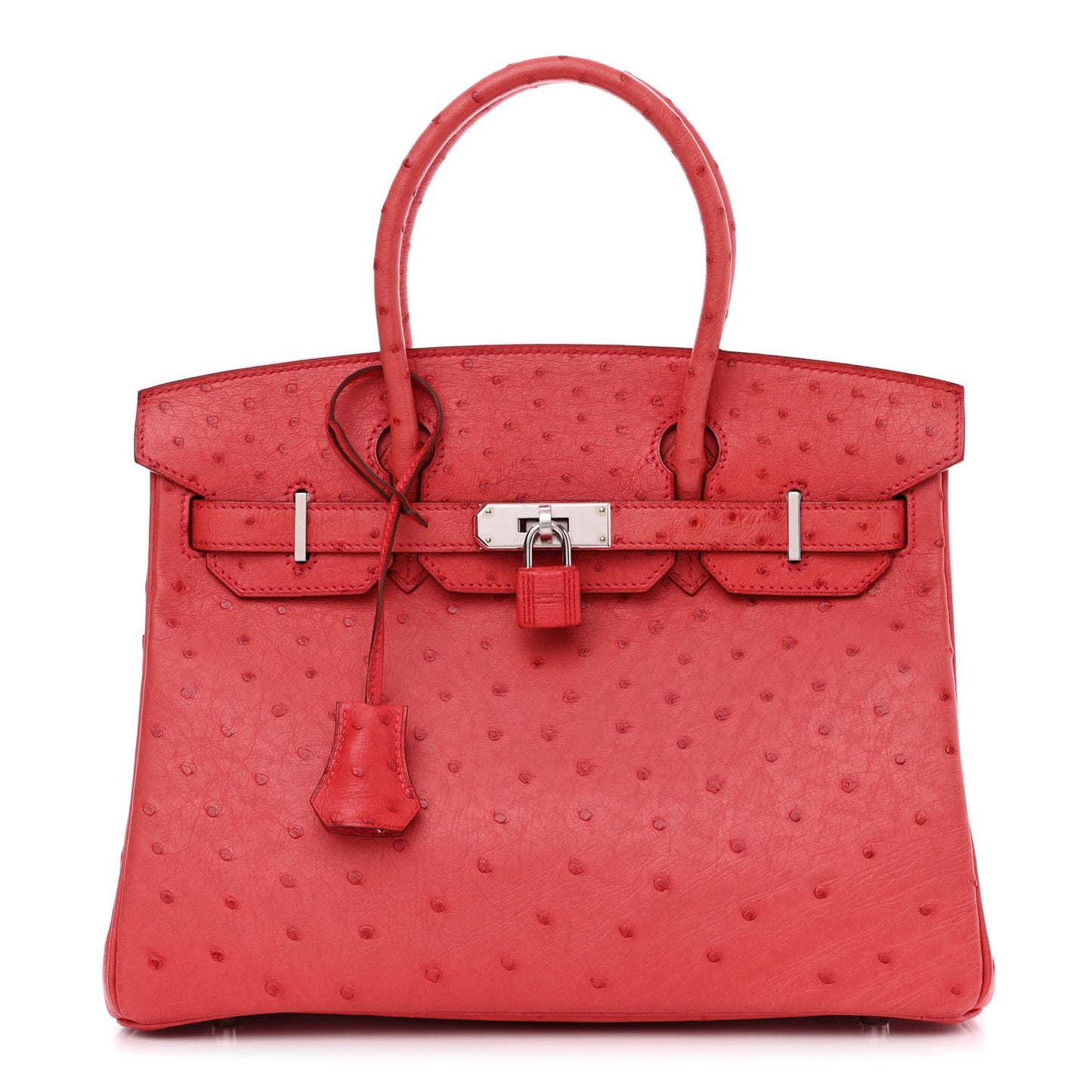 Ostrich Birkin 30 Bougainvillea