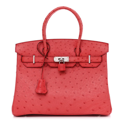 Hermes Ostrich Birkin 30 Bougainvillea 1 of 13