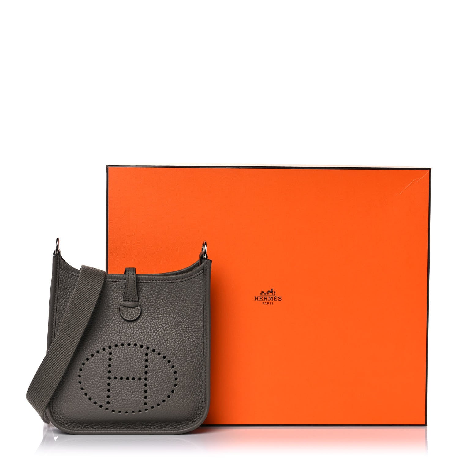 Hermes Taurillon Clemence Evelyne TPM Etain 10 of 10