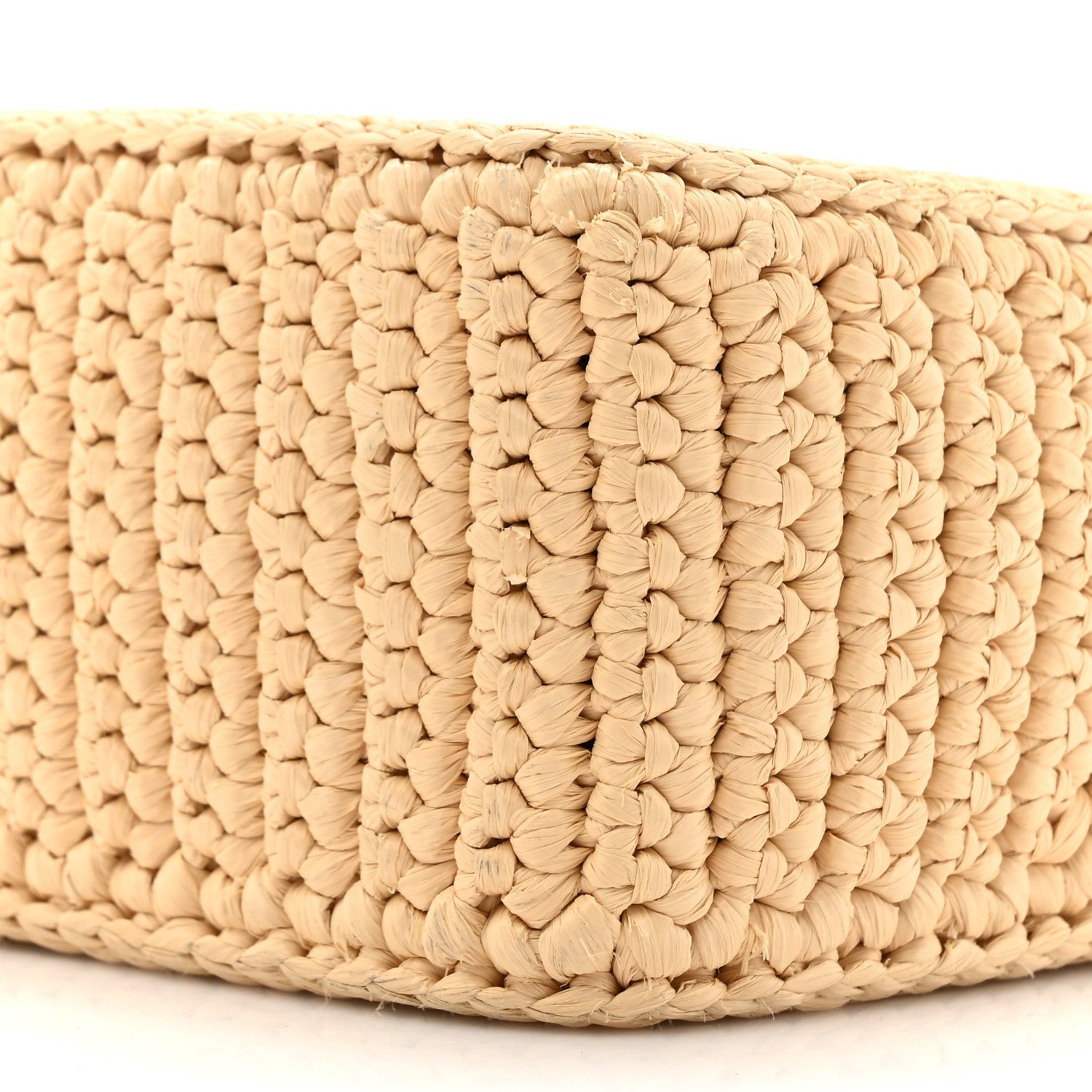 Prada Yarn Raffia Effect Crochet Mini Re-Edition 2000 Shoulder Bag Naturale 8 of 13