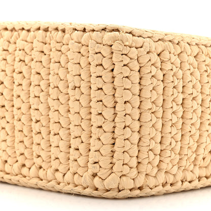 Prada Yarn Raffia Effect Crochet Mini Re-Edition 2000 Shoulder Bag Naturale 8 of 13