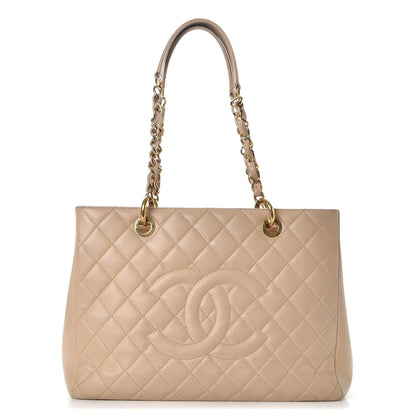 Chanel Caviar Quilted Grand Shopping Tote GST Beige Clair 1 of 16
