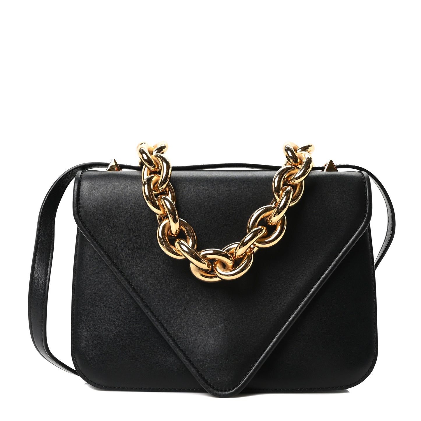 Calfskin Mount Envelope Bag Black