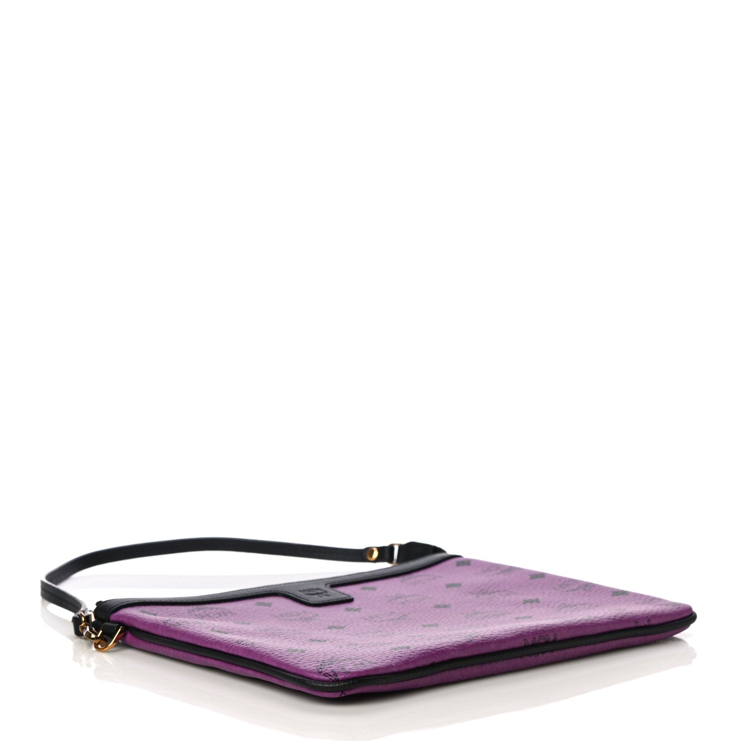 MCM Visetos Liz Shopper Tote Pouch Purple 3 of 9
