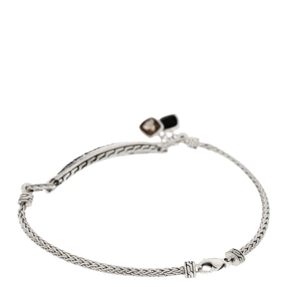 John Hardy Sterling Silver Black Sapphire Smokey Quartz Bracelet 2 of 3