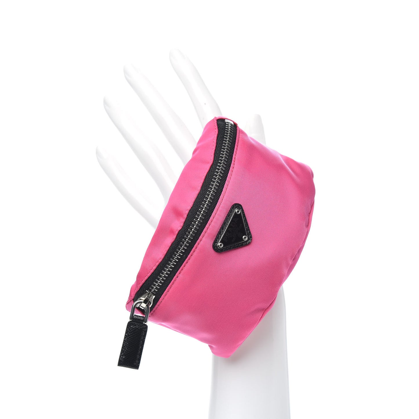 Tessuto Nylon Wrist Pouch Fuxia