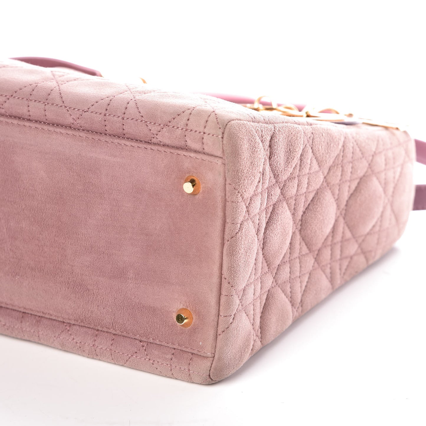 Suede Cannage Medium Lady Dior Pink