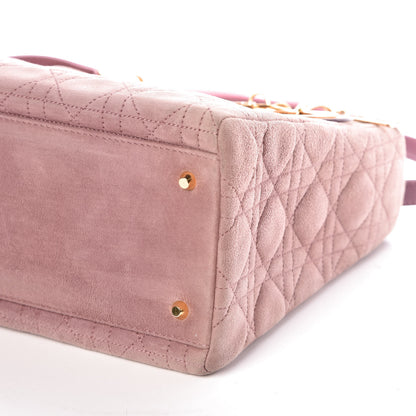 Christian Dior Suede Cannage Medium Lady Dior Pink 13 of 13