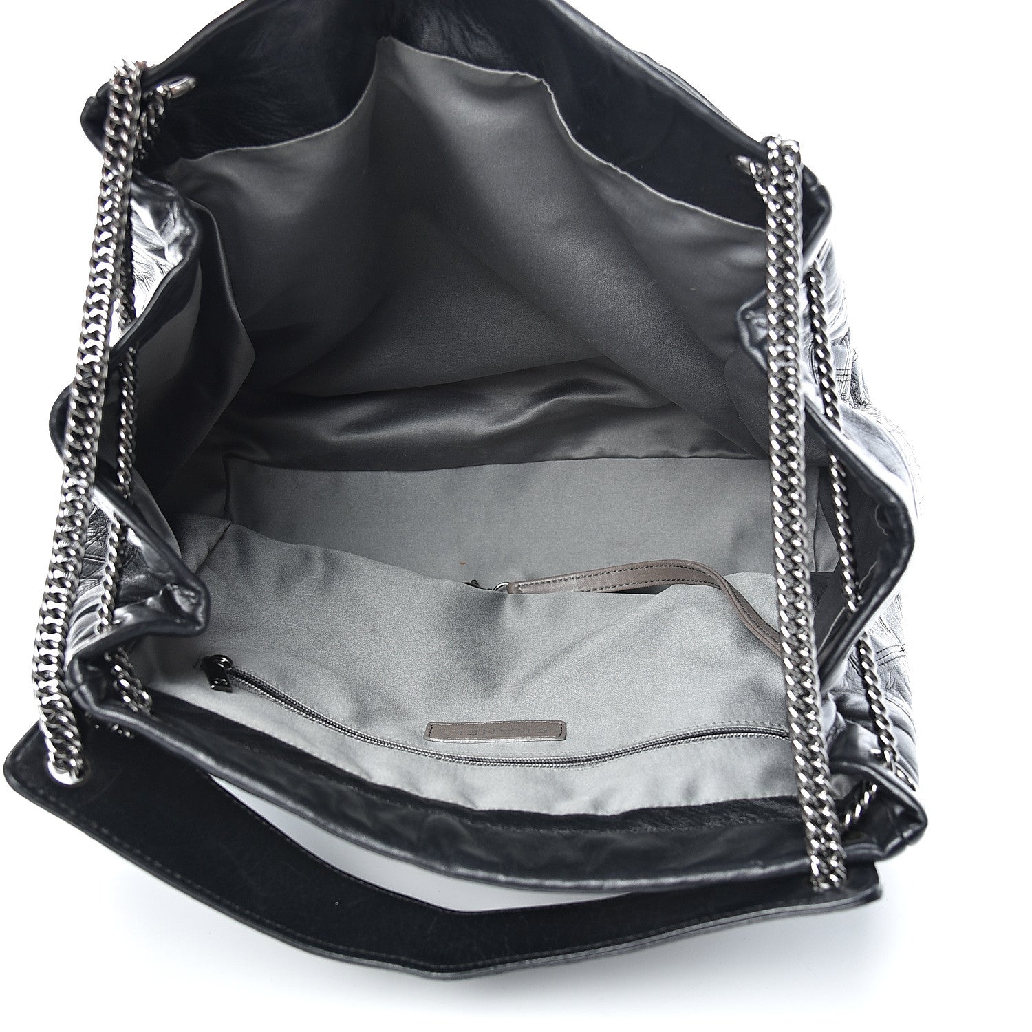 Chanel Lambskin Square Stitched Lax Accordion Shoulder Bag Black 4 of 10