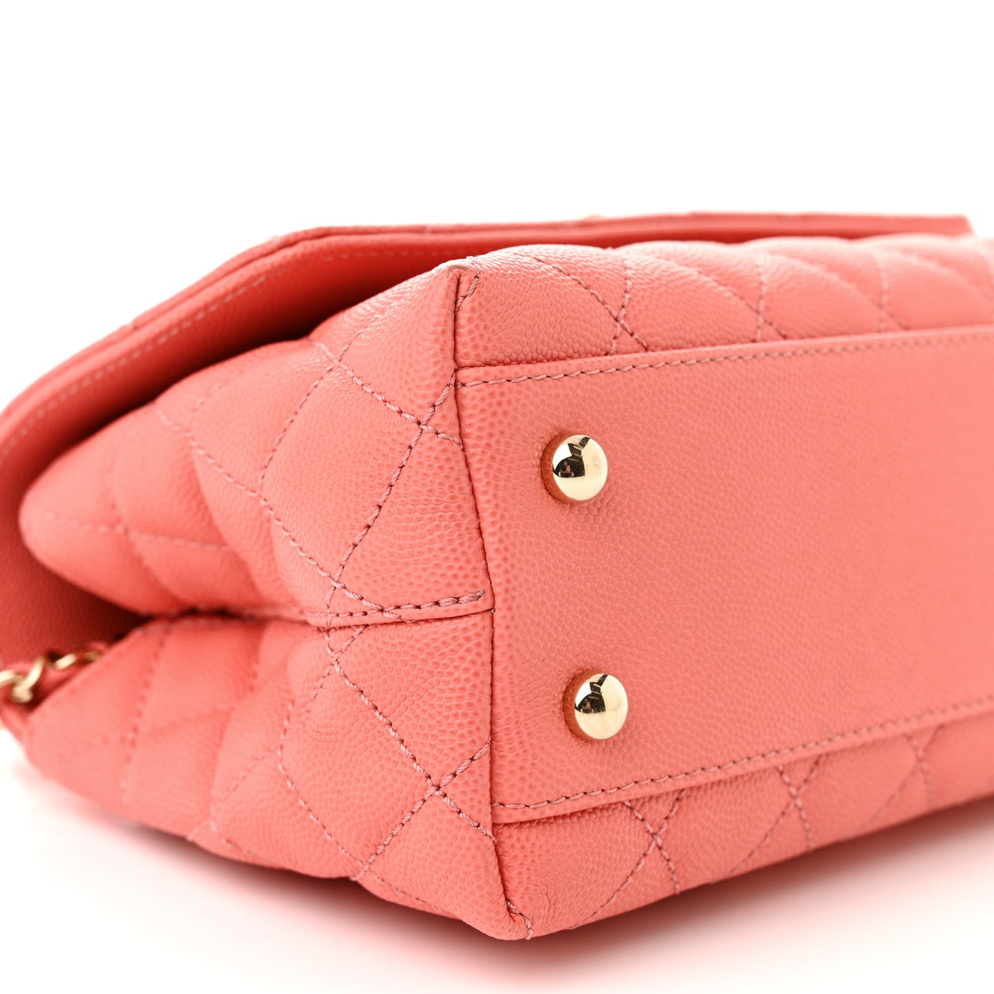 Caviar Quilted Mini Coco Handle Flap Pink