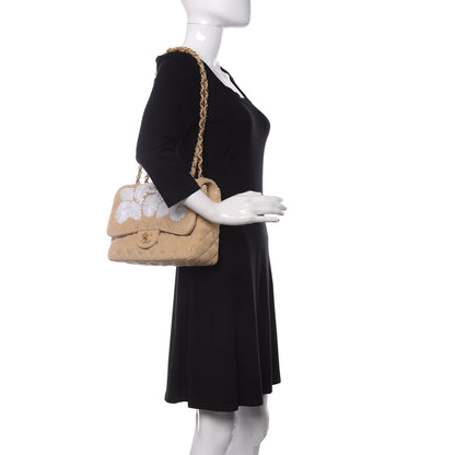 Chanel Tweed Raffia Coco Country Jumbo Flap 2 of 10